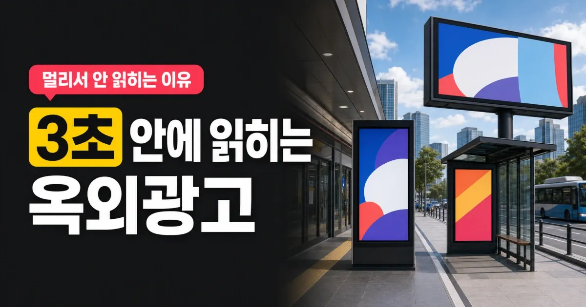 옥외광고, 왜 멀리서 안 읽힐까? 3초 안에 읽히는 디자인·문구 기본기