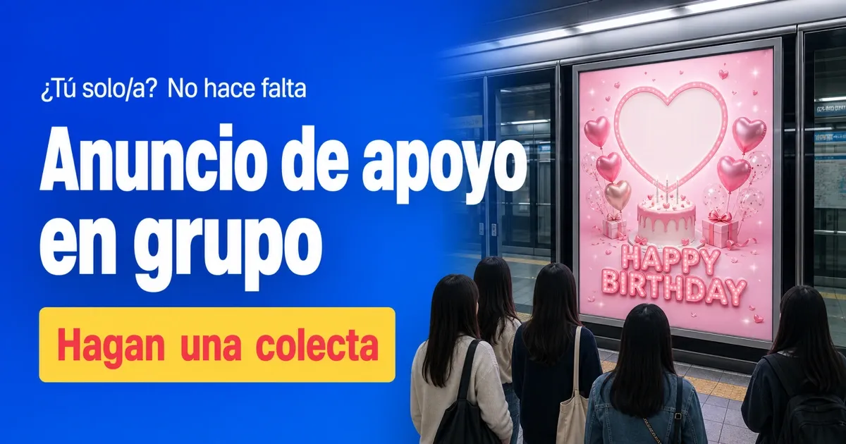 Hagan una colecta entre fans: cómo poner un anuncio de apoyo conjunto en Corea (sin que nadie ponga todo)