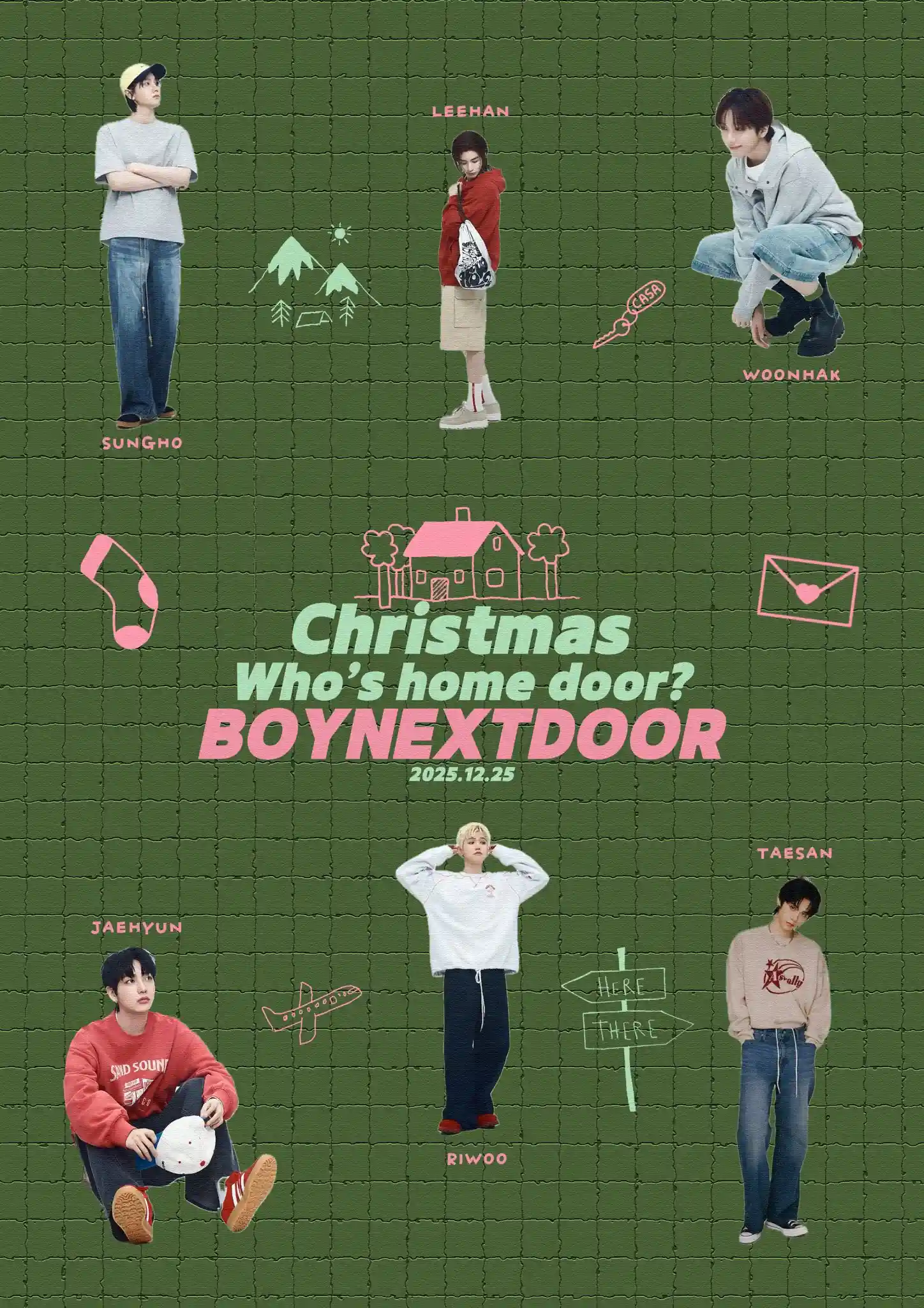 Christmas Who’s home door? BOYNEXTDOOR